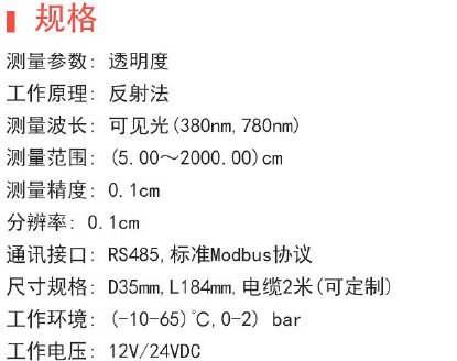 DS-KM-TS-1000透明度数字传感器